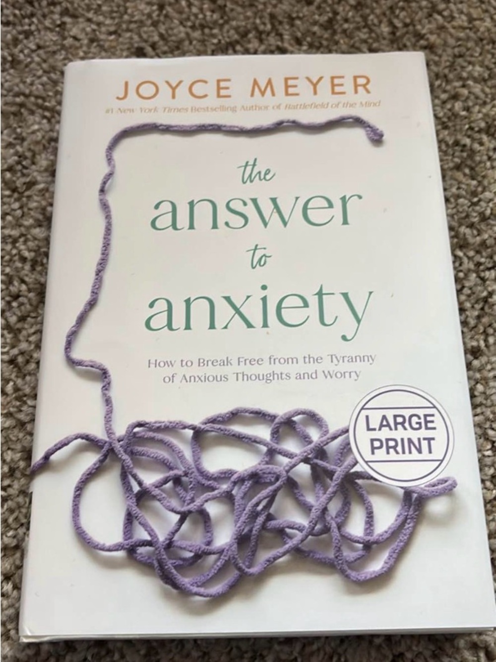 Joyce Meyer — The Answer to Anxiety (White with Lavender Accent)